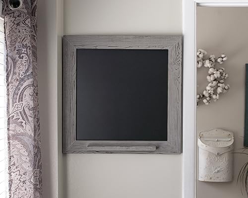 Amazon Com Square Kitchen Chalkboard Gray Wood Framed Chalk