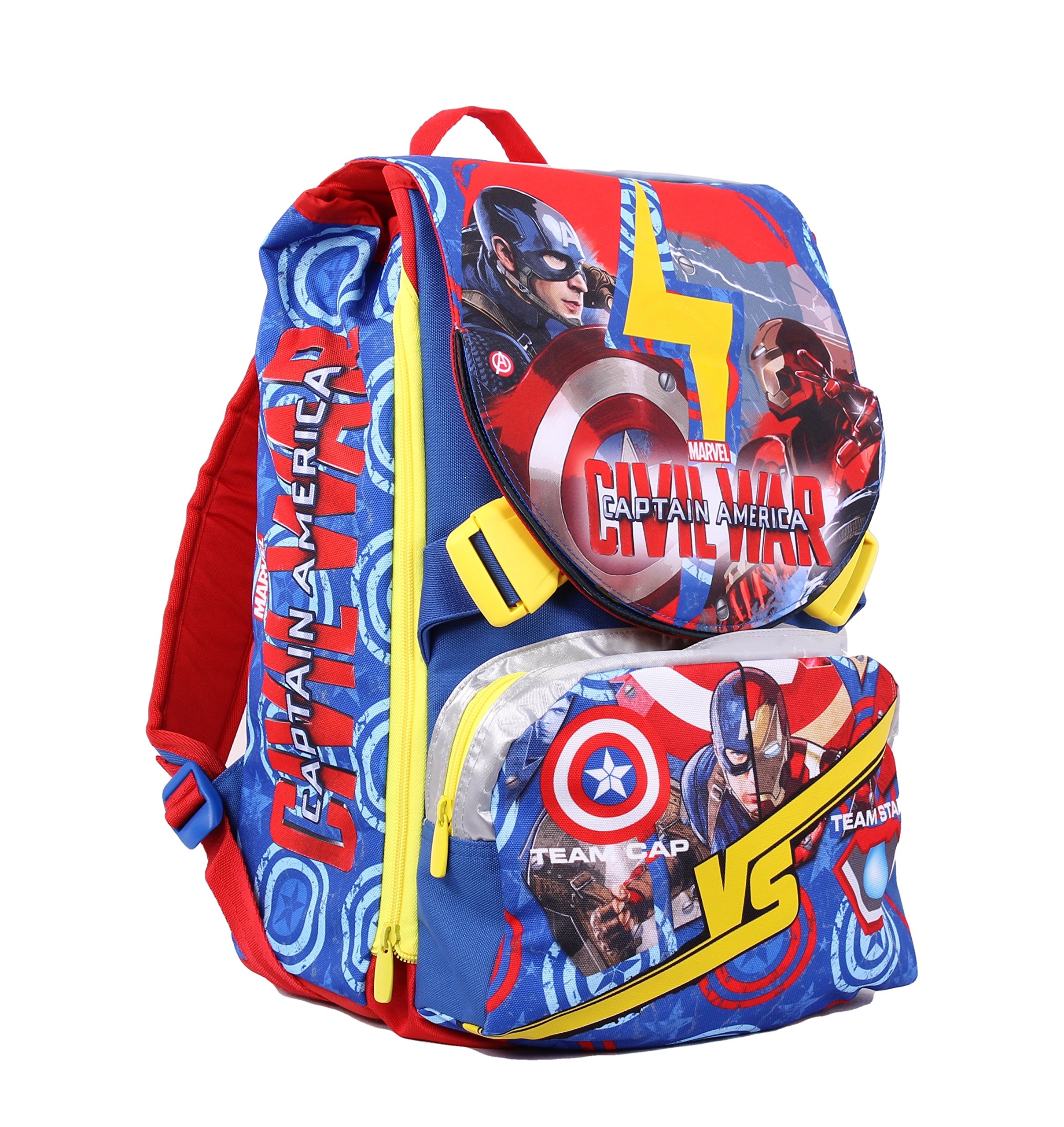 Captain America Civil War Backpack - 28 litres, Polyester, Multicolor