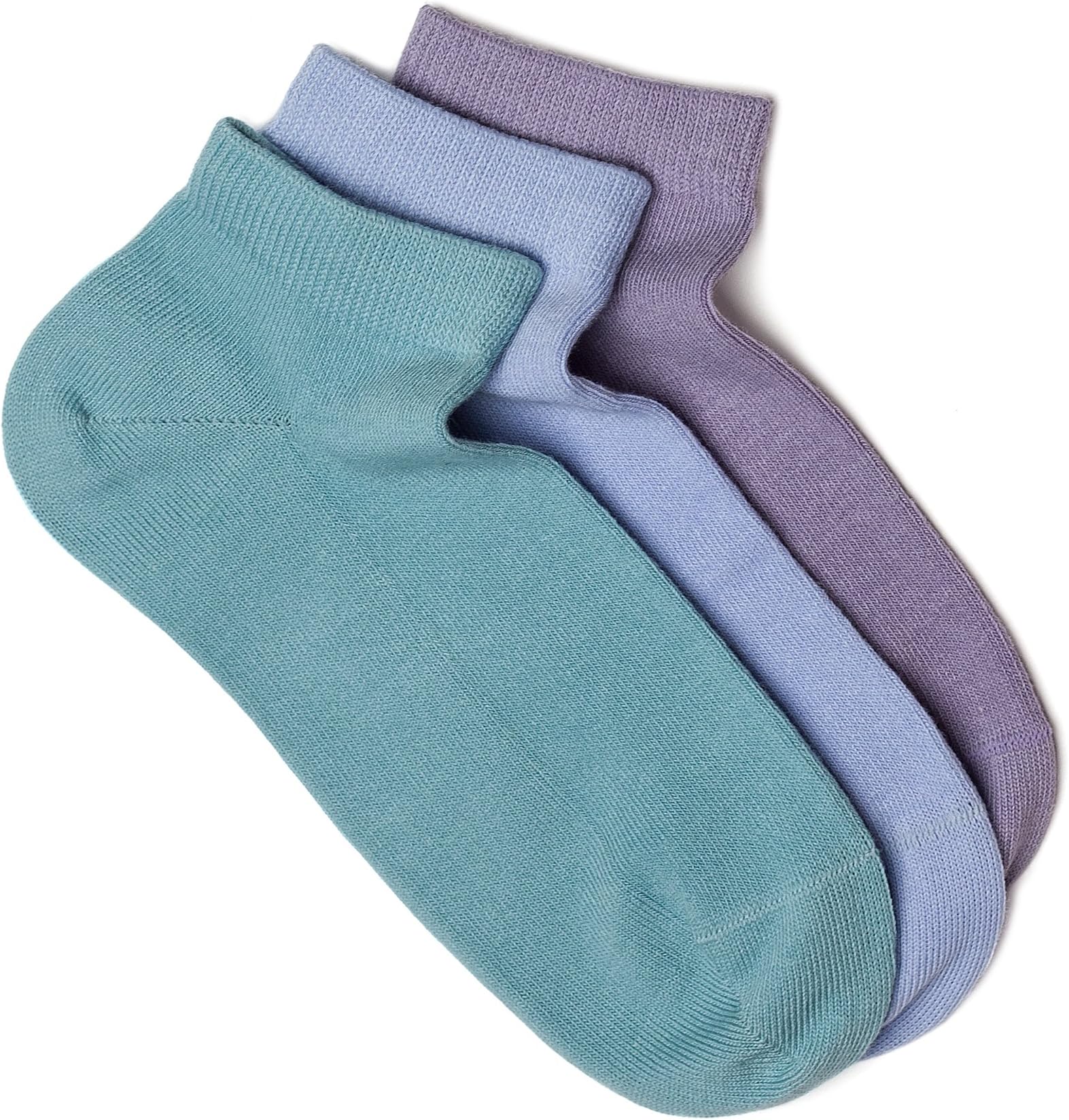Women's Low Cut Socks, 3 Pairs Pack. Seamless Fit, Fine Combed Cotton, Reinforced Sole