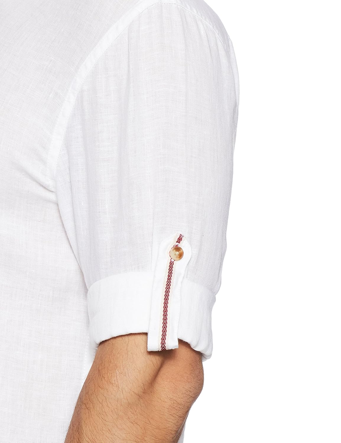 jack & jones men's solid slim fit linen casual shirt