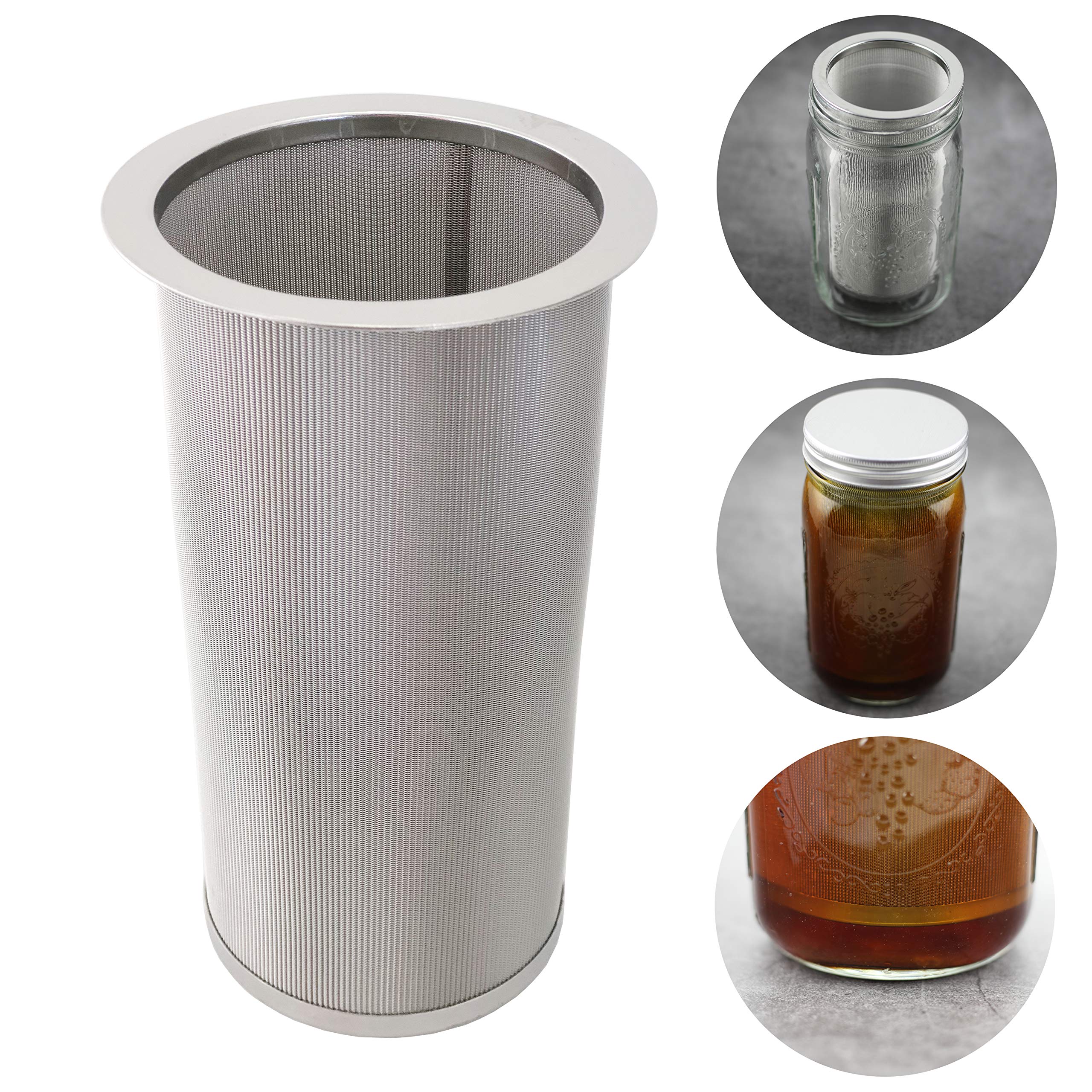 Photo 1 of Cold Brew Coffee Filter for Wide Mouth Mason Jar, Food Grade 304 Stainless Steel, Ultra Fine Mesh, Tea and Fruit infuser, Iced Coffee Maker, Iced Tea Maker, Cold Brew Coffee Maker