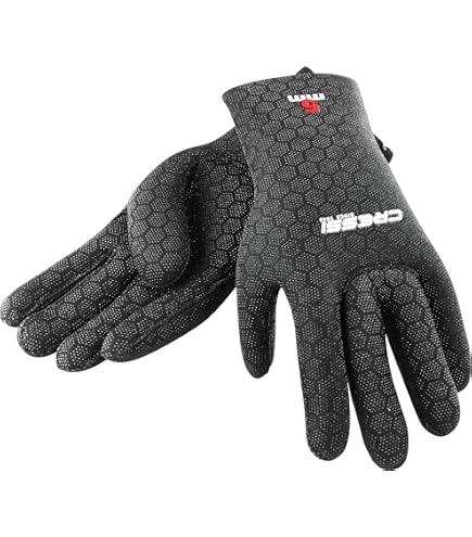 Henderson 5mm Thermoprene Wetsuit Gloves - Extra Large With Gator Elastic Cuff & High-Grip Palm