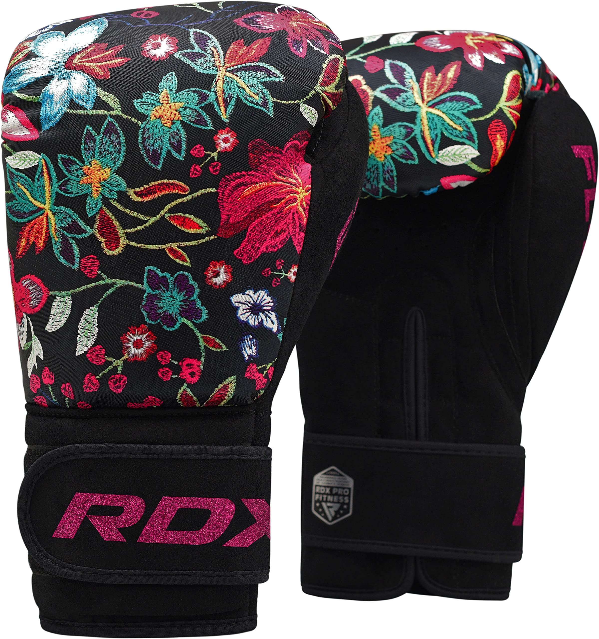 RDX Women’s Boxing Gloves | Flora Skin Training Mitts for MMA Muay Thai, Sparring & Kickboxing | Ideal for Punch Bag, Focus Pads & Double End Ball Workouts | Adults & Kids – 8oz 10oz 12oz