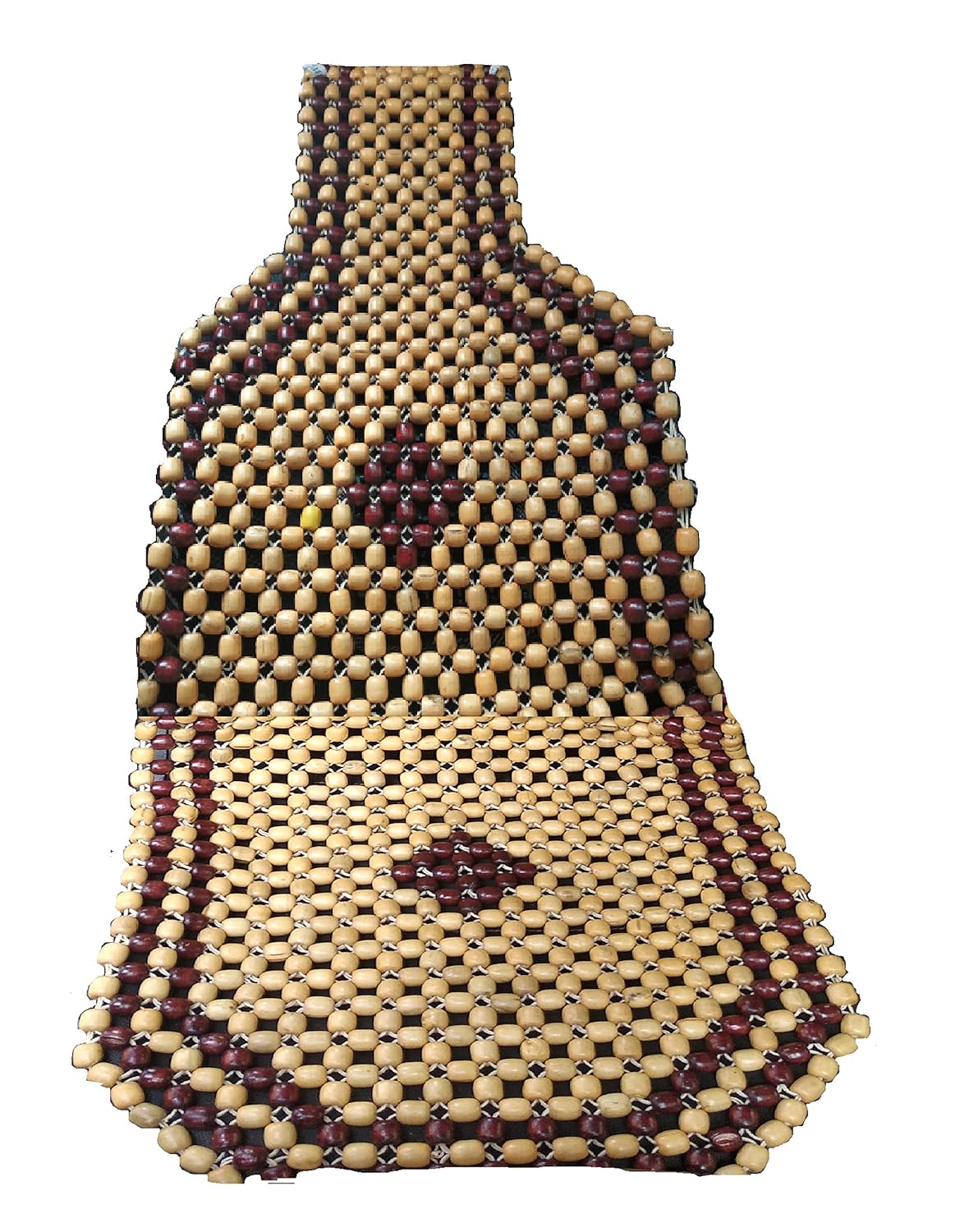 Q1 Beads LBeige Wooden beads acupressure mat cool comfort car bead seat cover cushion for all