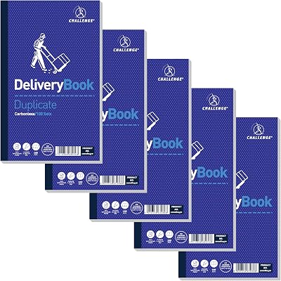 Challenge Duplicate Delivery Book Carbonless 100 Pages 5 Pack 210 x 130 mm