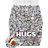 Hugs Bulk Candy 200 Pieces - BulkKisses Hugs Candy Individually Wrapped in Silver Foils - Milk Chocolate Candy for Party Favors, Wedding Favors, Candy Buffets and Baking - 2 Pounds