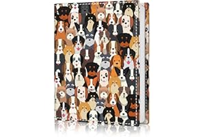 Lebrocoli Photo Album 4x6, 56 Pockets Small Picture Book Pet Dog Puppy, Personalized Large Capacity Mini PU Leather Picture Album Gift for Family Graduation Wedding Travel