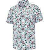 Mens Golf Polo Shirts Short Sleeve Dry Fit Performance Moisture Wicking Casual Funny Golf Polo Shirts for Men