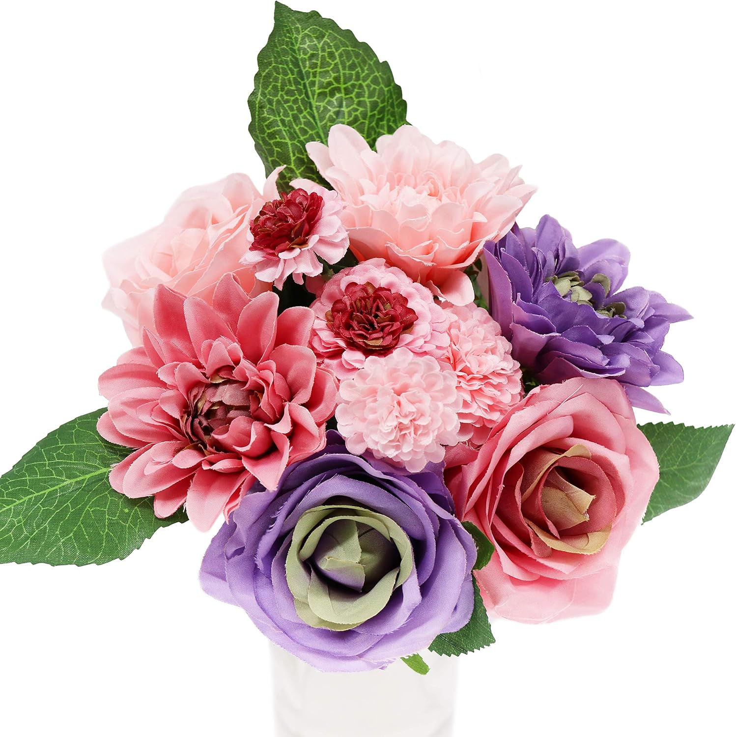 Amazon Com Artificial Flowers 10 Heads Rose Dahlia Daisy Fake Flower Home Arrangement Flowers Bridal Wedding Bouquet Flowers For Wedding Party Office Hotel Garden Floral Decor Home Kitchen