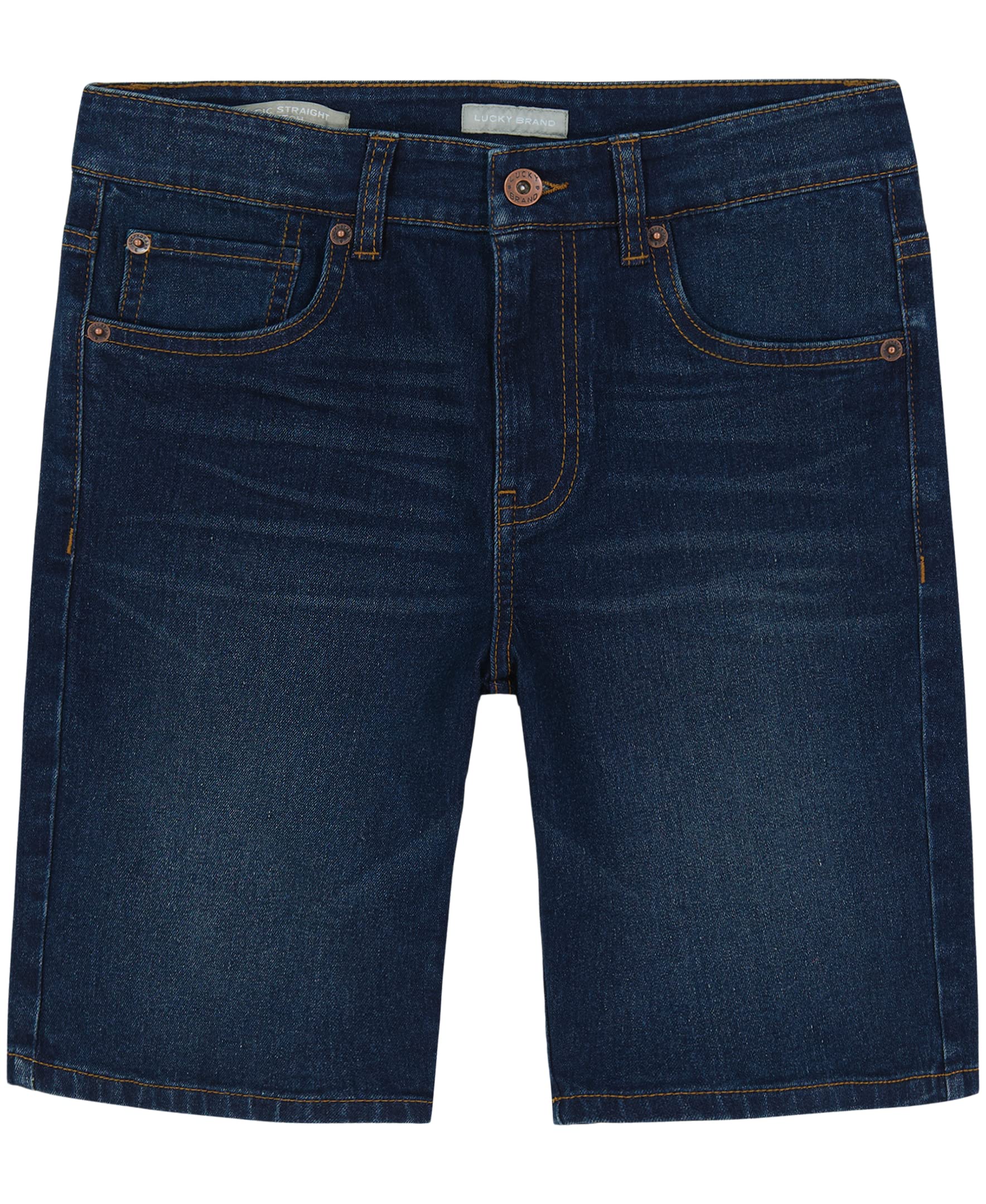 Lucky Brand Boys’ Classic Fit Denim Shorts, 5-Pocket Style, Zipper Fly & Button Closure, Mapleton, 10