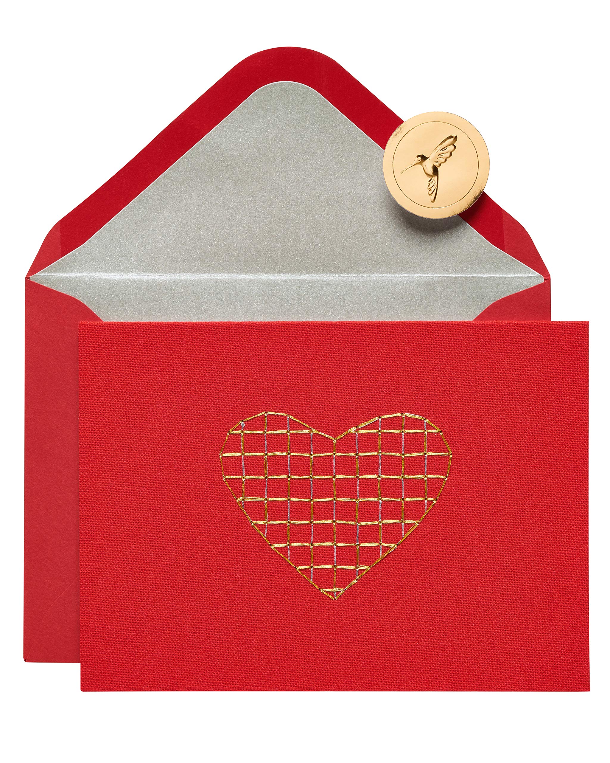 Papyrus Blank Valentines Day Card (Embroidered Heart)