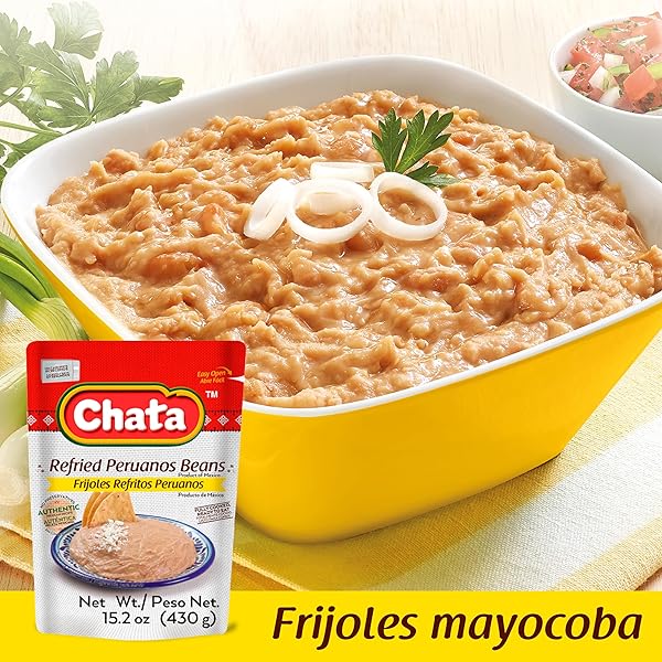 CHATA MEXICAN REFRIED MAYOCOBA BEANS, 15.2 OZ (PACK OF 3)