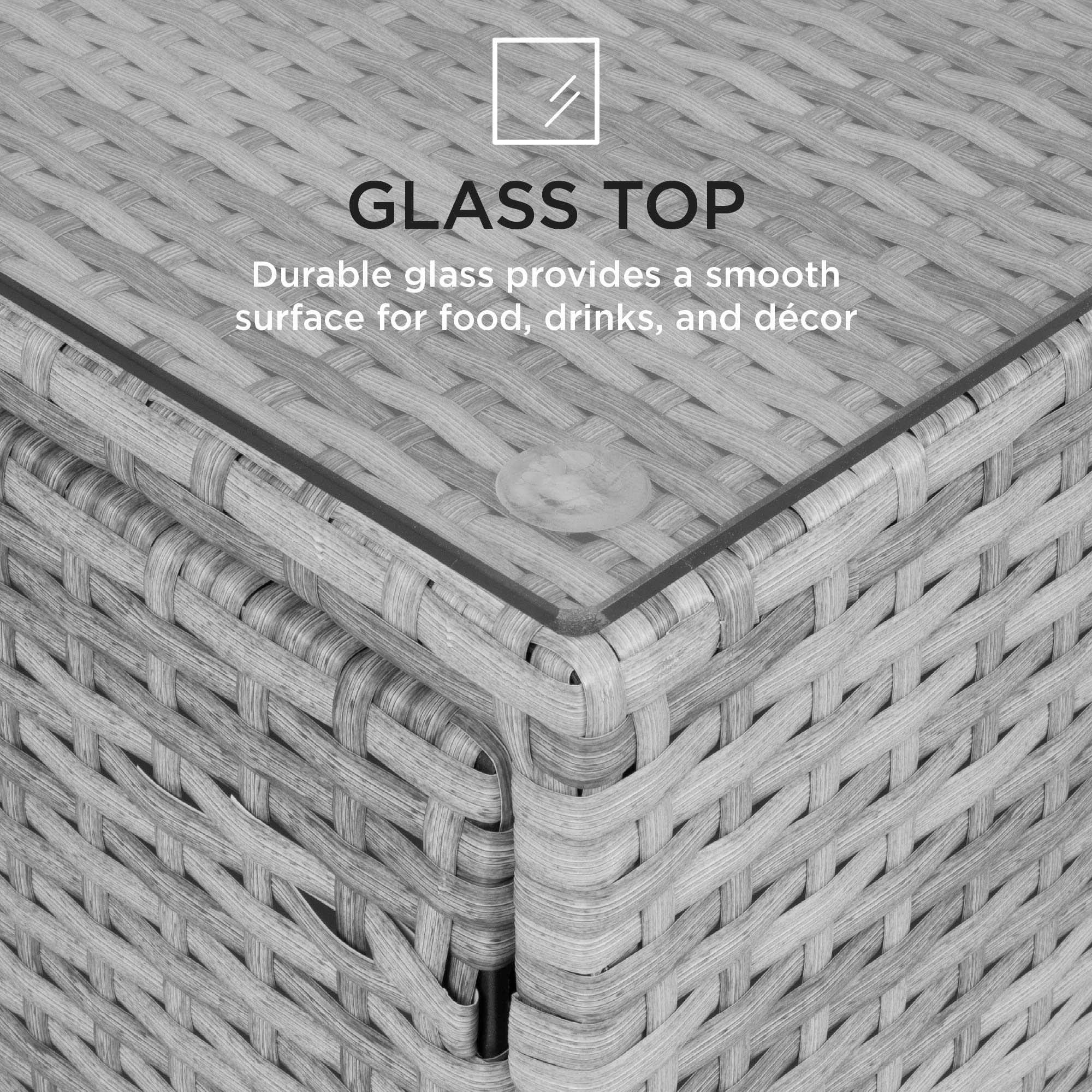 Best Choice Products 7Piece Modular Outdoor Sectional Wicker Patio Furniture Conversation Set w