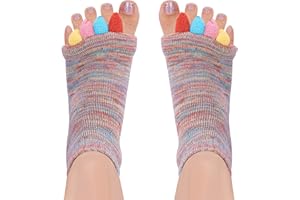 SPORCLO Toe Separator Socks for Men Women Comfy Foot Alignment Sock Massage Cotton Bunion Socks Yoga Sports GYM