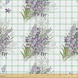 Ambesonne Violet Fabric by The Yard, Spring Themed