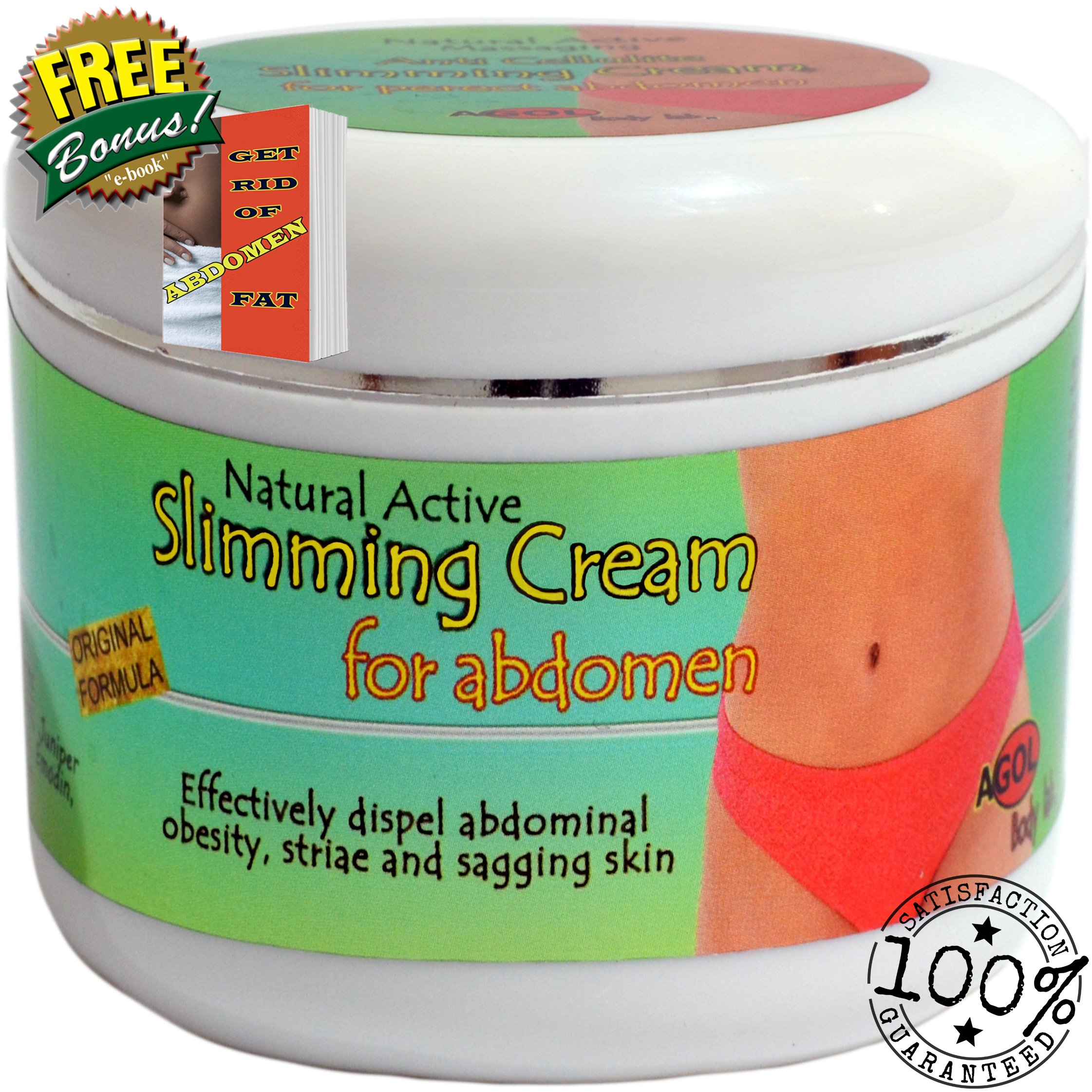 Slimming Cream Anti Cellulite Abdomen Organic Natural Body Slimming Treatment, Skin Tightening Improves Sagging Skin - Slimmer Healthier Lifestyle Treatment, 7 Oz from Agol BodyLab
