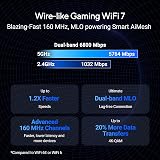 ASUS RT-BE86U Dual Band WiFi 7 Router 6800Mbps AI Mesh VPN Security view 5