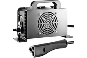 Eliumsync 1500W Lithium Battery Charger 48V20A 58.4Volt 20AMP 16S LiFePo4 3-Pin Triangular Plug EZGO RXV & TXT Golf Carts