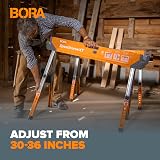 BORA Speedhorse XT Sawhorse Pair PM-4550T 30-36 in Height Adjustable view 6