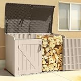 LIFETIME 60170 6 x 3.5 ft Heavy Duty Low Plastic Shed Desert Sand White view 9