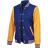 Decrum Womens Varsity Jacket - Highschool Bomber Style Baseball Jackets For Women