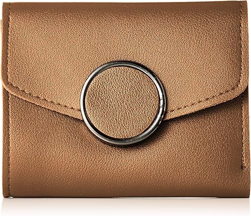 Amazon キンシュウ レディース 二つ折り財布 ミニ財布 小さいウォレット 可愛い カード入れ Wallet019 ブラウン 財布