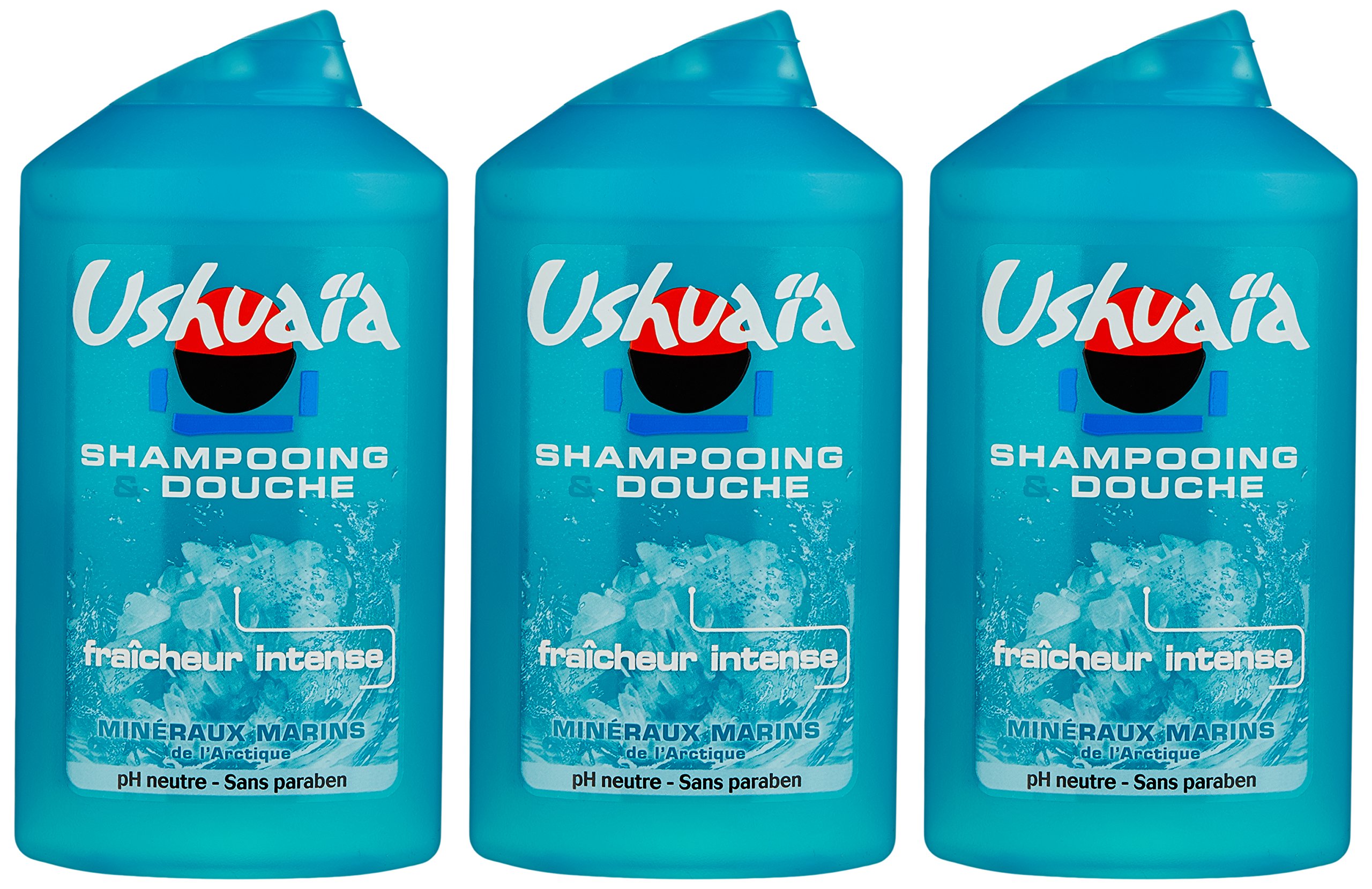 Ushuaïa - shampoo shower man fraicheur intense for minerals arctic marine - 250 ml - set of 3