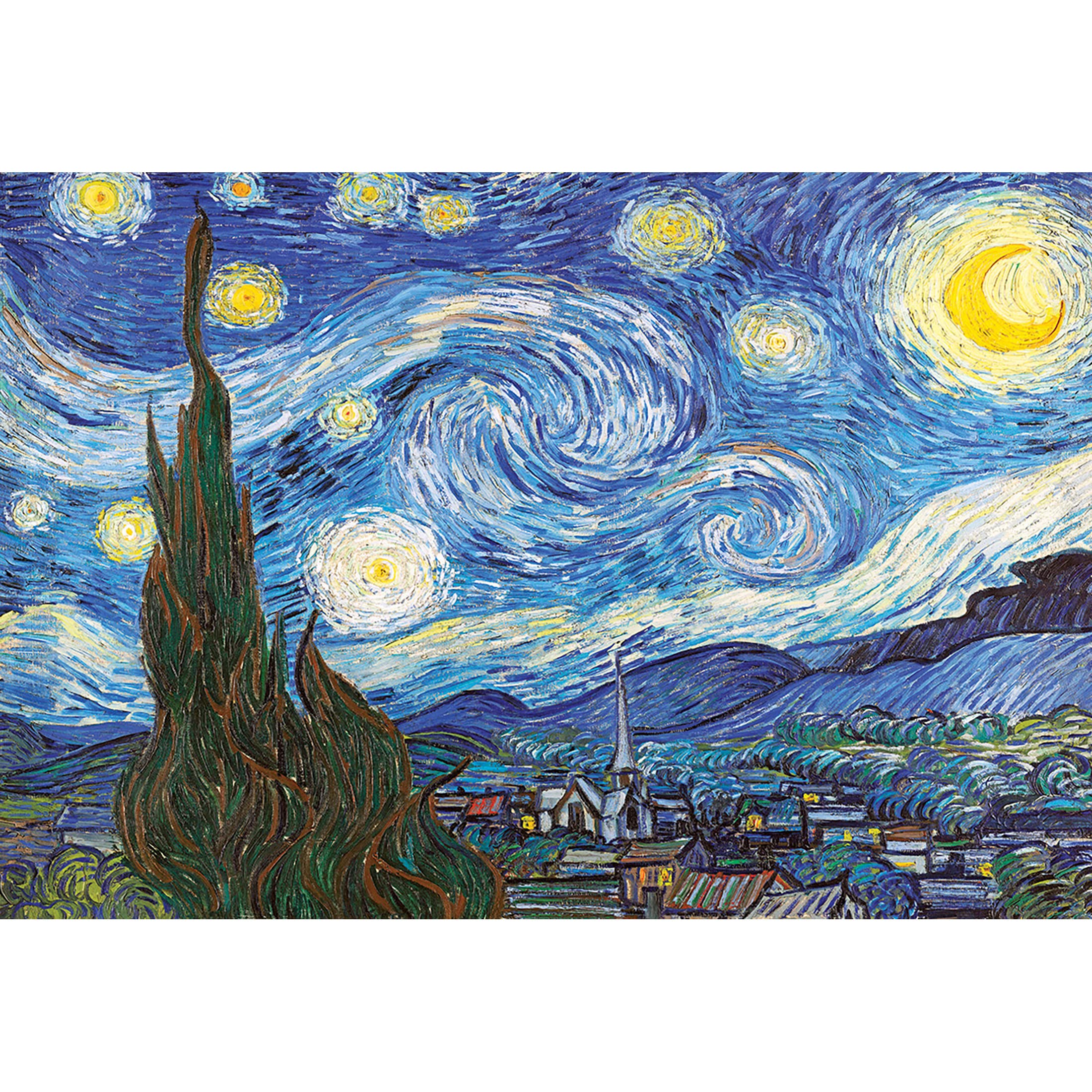 Photo 1 of RoseArt - Kodak Premium Masters - The Starry Night by Vincent Van Gogh - 2000 Piece Jigsaw Puzzle for Adults