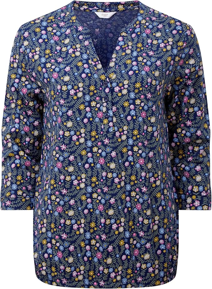 Cotton Traders Women's Elasticated Hem Jersey Top Amazon