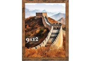 Picrit 9x12 Picture Frame, Photo Frame for Wall Mounting Display, Brown