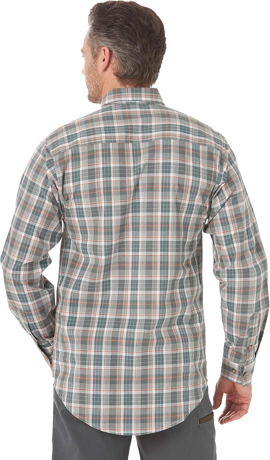 Wrangler Riggs Workwear Men's Long Sleeve Foreman Plaid Workshirt: Clothing