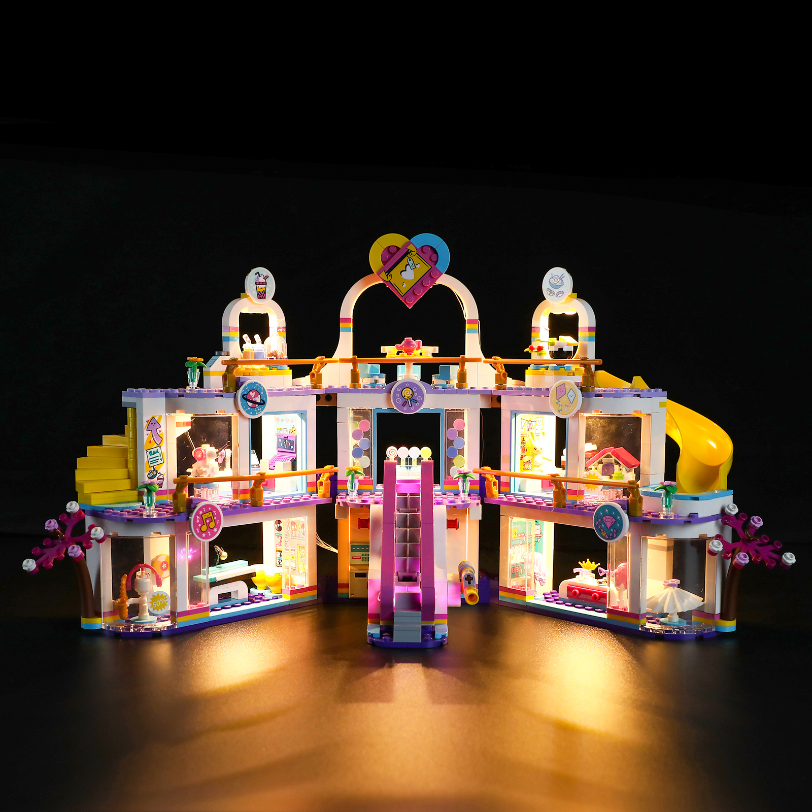 GEAMENT LED Light Kit Compatible with LEGO Heartlake City Shopping Mall - Lighting Set for Friends 41450 Model (Building Set Not Included)