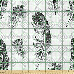 Ambesonne Feather Fabric by The Yard, Faded