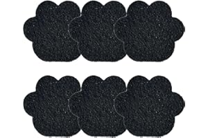 TEURWONE Stick-on Carbon Filters Compatible with Most Cat Litter Box, Activated Charcoal Filters Replacement to Absorb Odors and Litter Box Deodorizer for Keep Home Fresh (6 Pack)