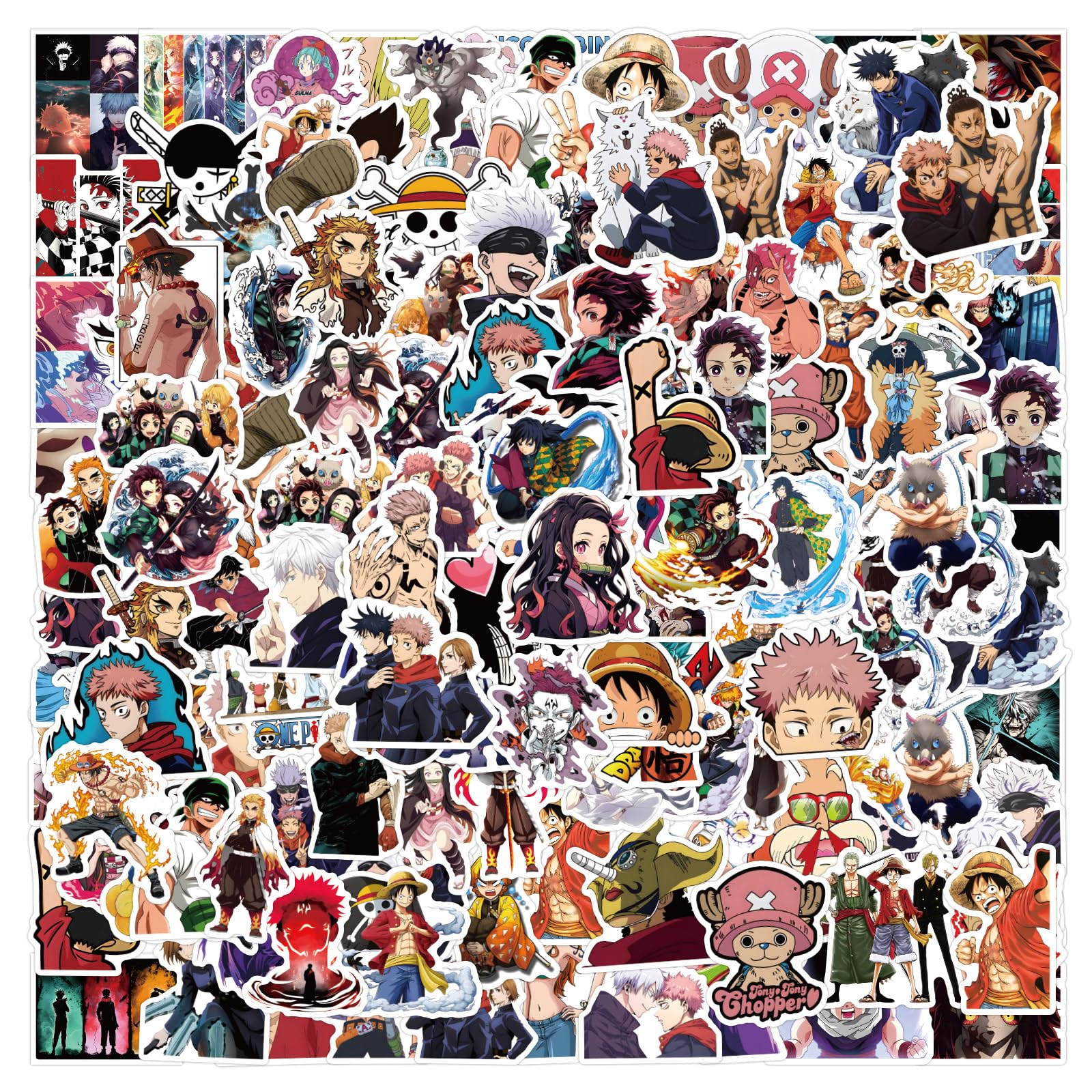 200Pcs Kids Manga Stickers Mixed Pack,Cartoon Characters Stickers Movie Decorative Sticker for Kids Teens Adults Waterproof Sticker for Water Bottle Laptop