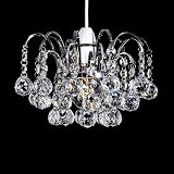 Klass Home Crystal Faceted Oriel Ceiling Light Shade Chrome Finish view 7