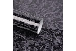 Lypumso Forged Carbon Fiber Vinyl Wraps, High Gloss Car Wrap Vinyl Rolls for DIY, Self-Adhesive Stickers with Air Release Technology for Auto Interior and Exterior (High Gloss Black, 3ft x 10ft)