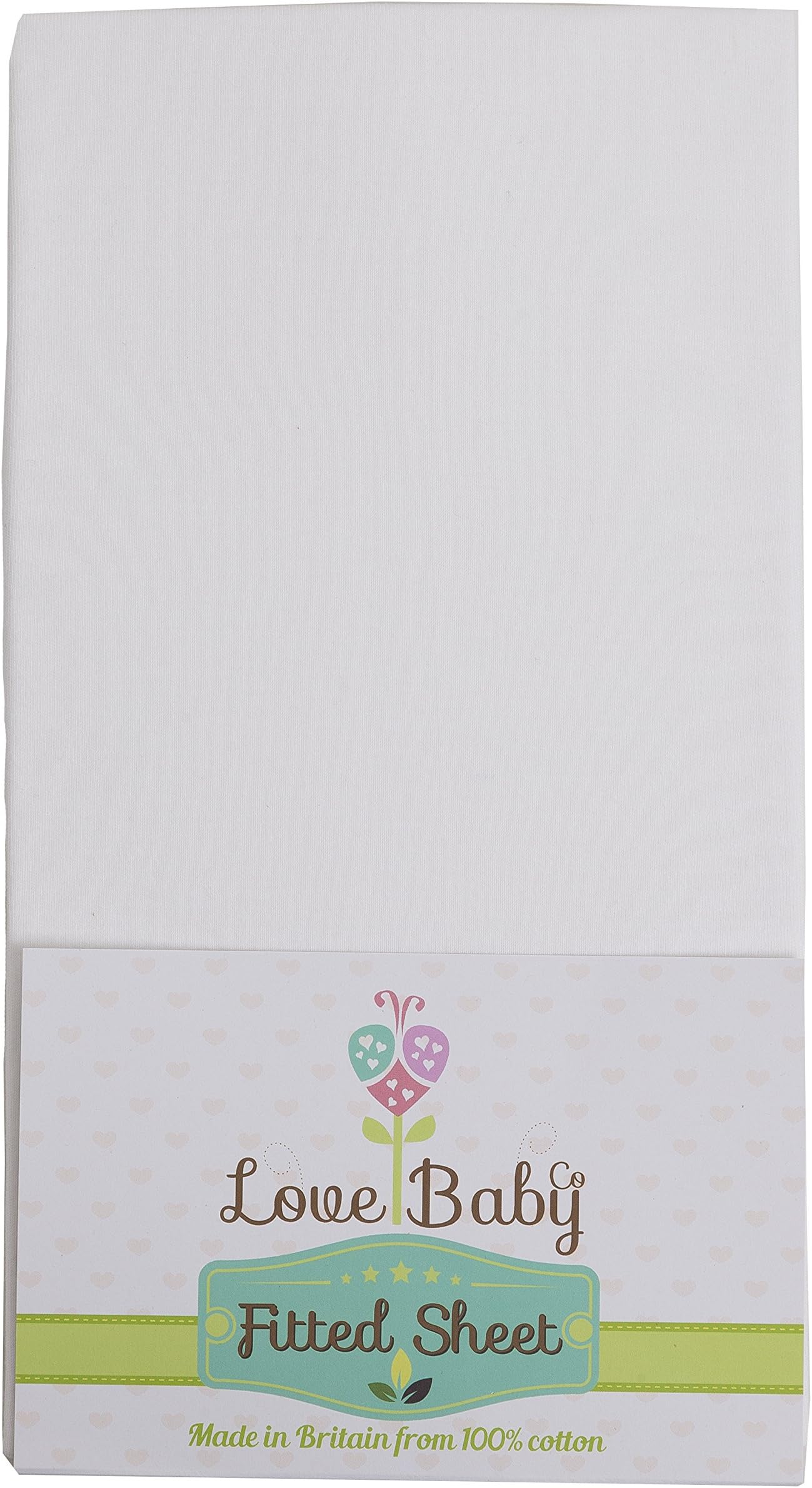 100% Cotton Premium Fitted Travel Cot Sheet made especially to fit 95 x 65cm