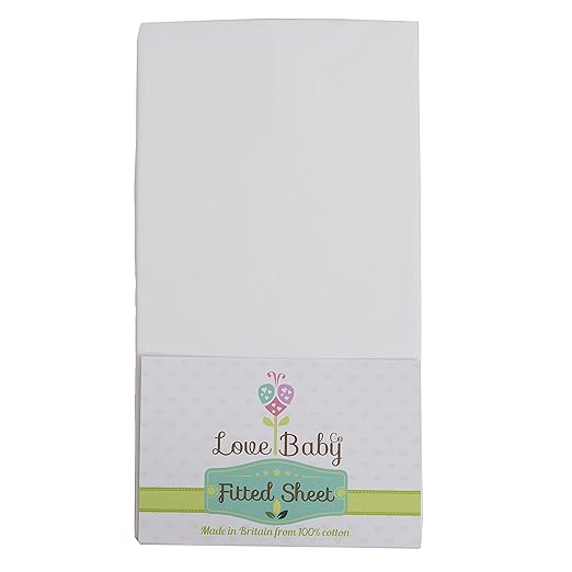 100 Cotton Premium Fitted Travel Cot Sheet Made Especially to fit 95 x