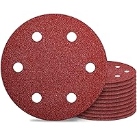Awutzut 9 Inch 6 Hole Sanding Discs 40 Grit Hook and Loop for Drywall Sander 12PCS