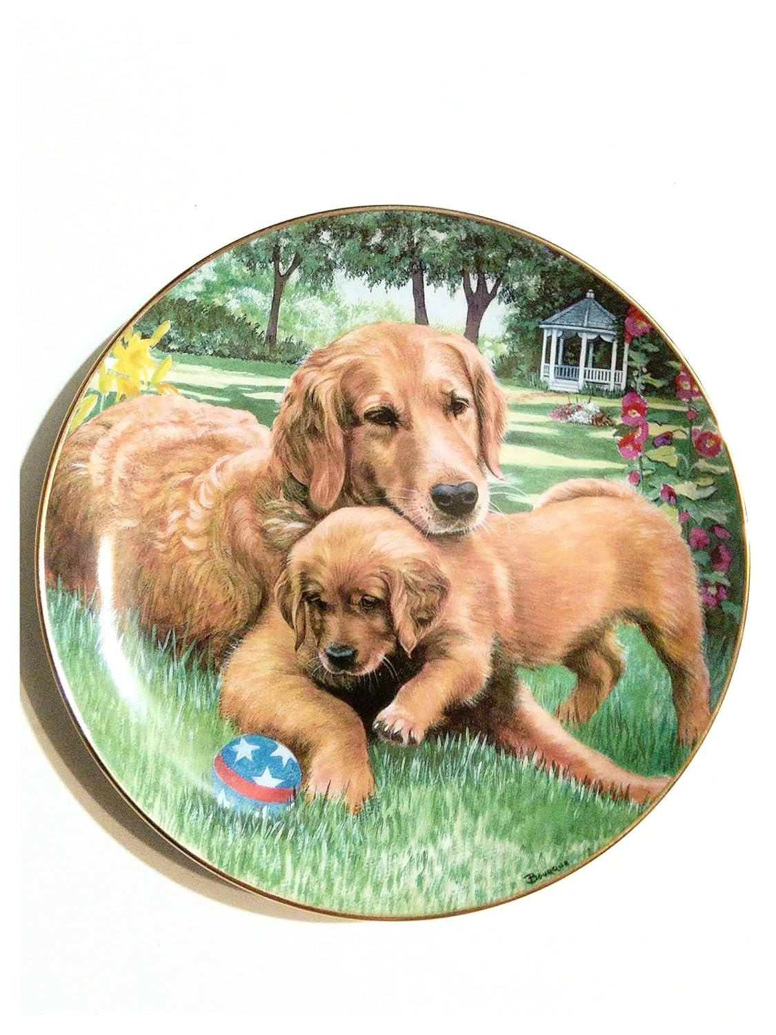 golden retriever collector plates