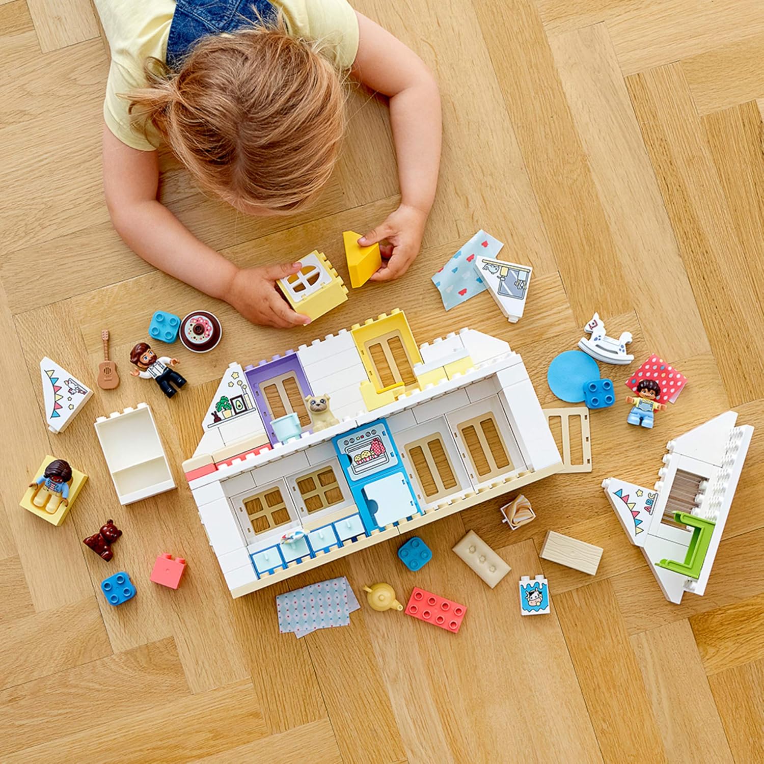 LEGO DUPLO Town Modular Playhouse 10929 Dollhouse with Furniture and a Family, Great Educational Toy for Toddlers, New 2020 (129) Pieces: Toys & Games