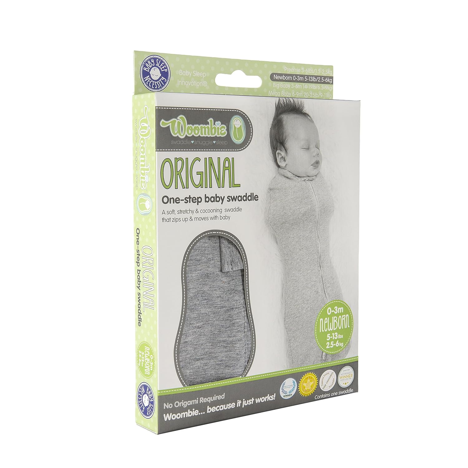 woombie original baby swaddle