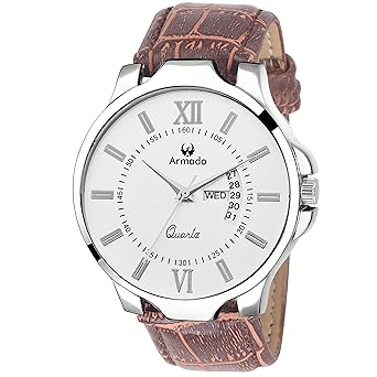 Mens Day and Date White Dial Watch (AR-042 New)