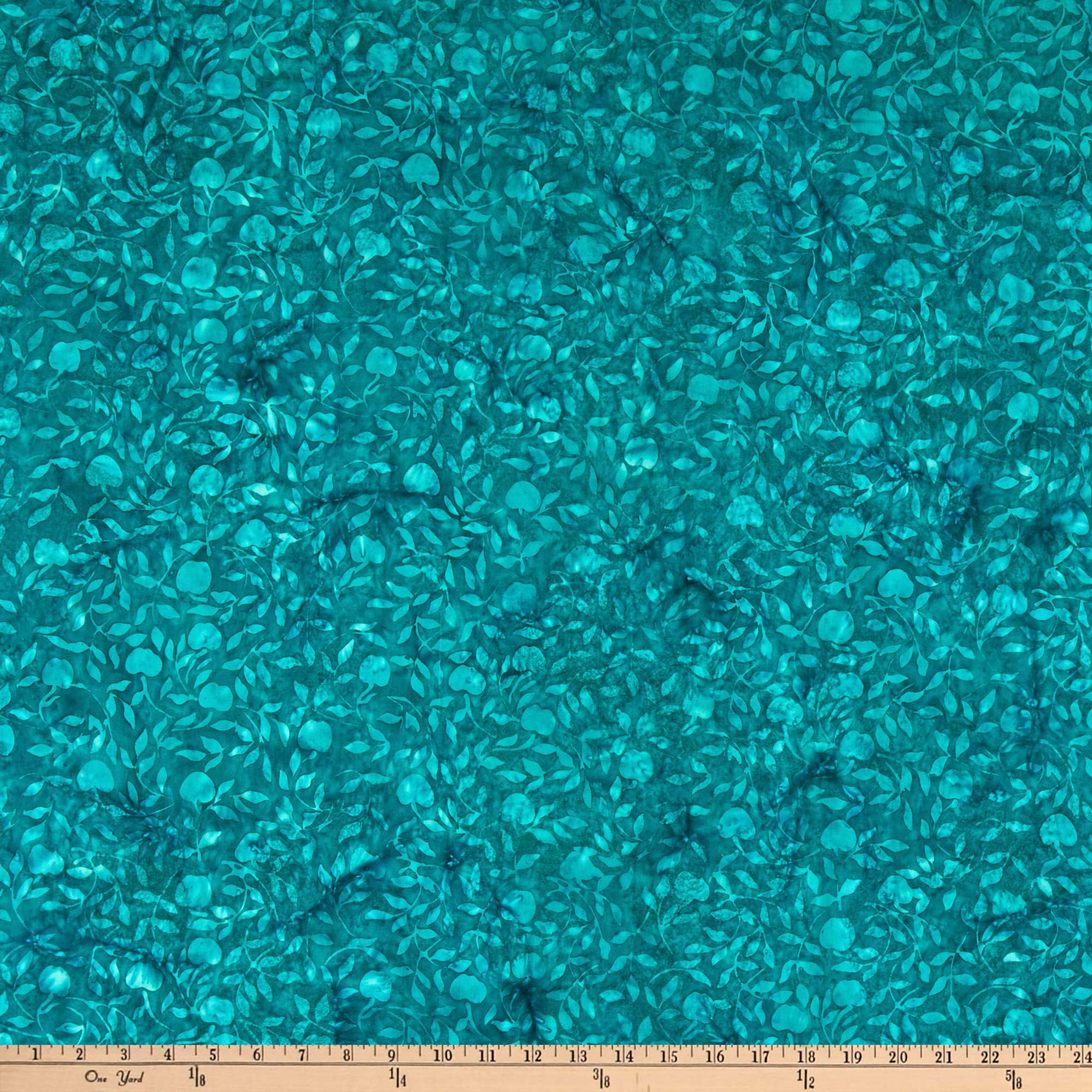 Island Batik Fabrics Petal Pushers Teal Cherries