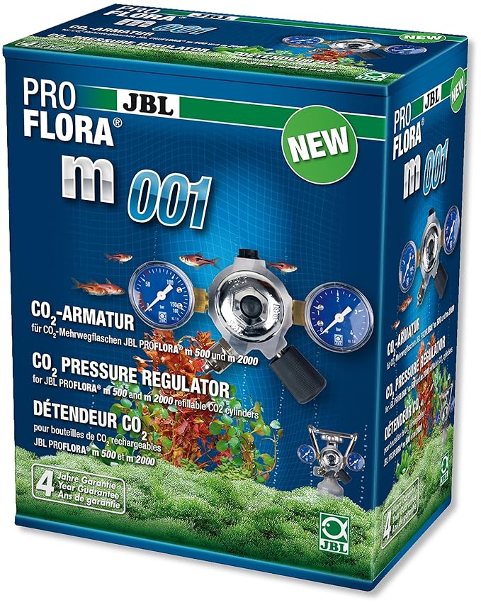 JBL ProFlora m001 64464 Armatur zur Druckminderung von CO2-Mehrwegflaschen für Aquarien