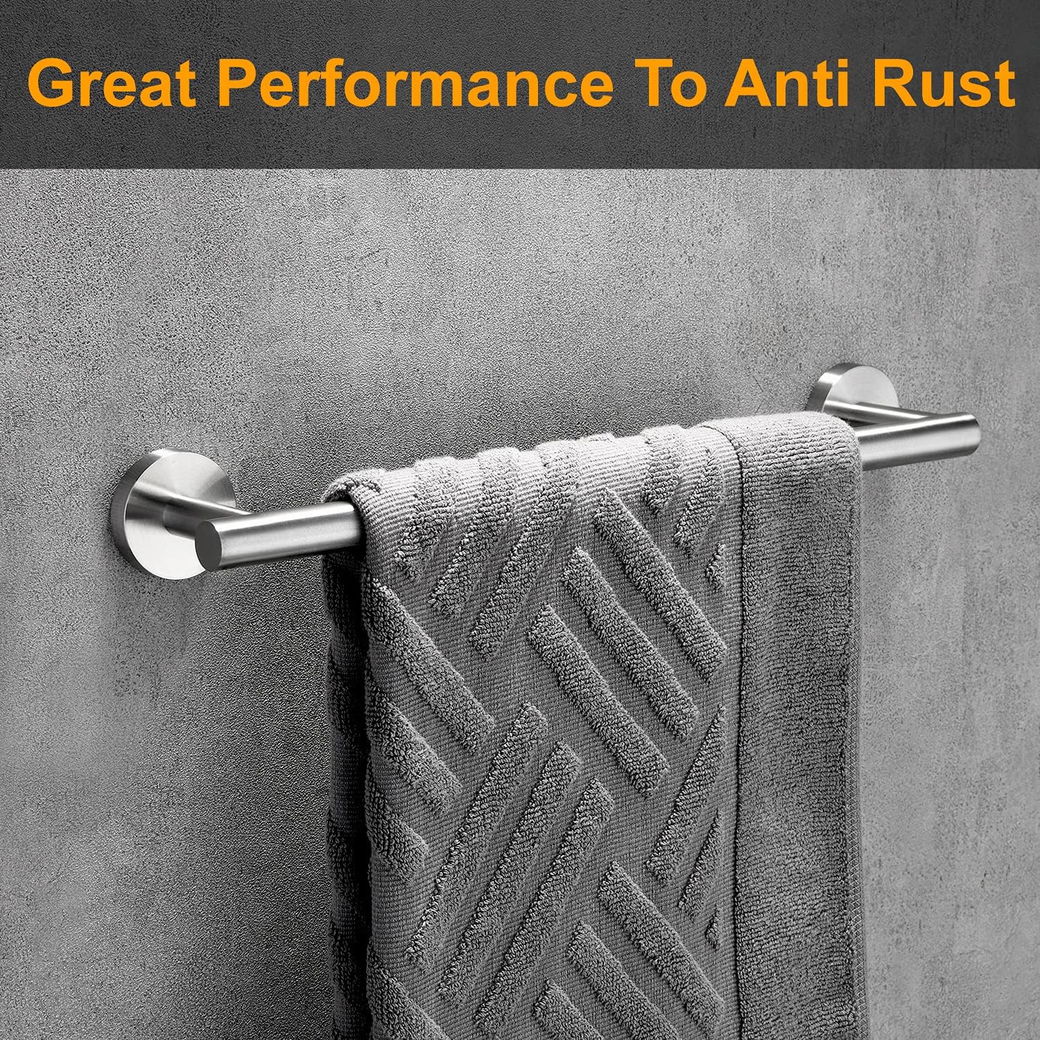 Nolimas Brushed Nickel Bath Towel Bar Single Bars Towel Rack Rod Classic Wall Mounted SUS304 Stainless Steel Bathroom Towel Holder Toilet Kitchen Towel Shelf Single Layer,16 inches: Kitchen & Dining