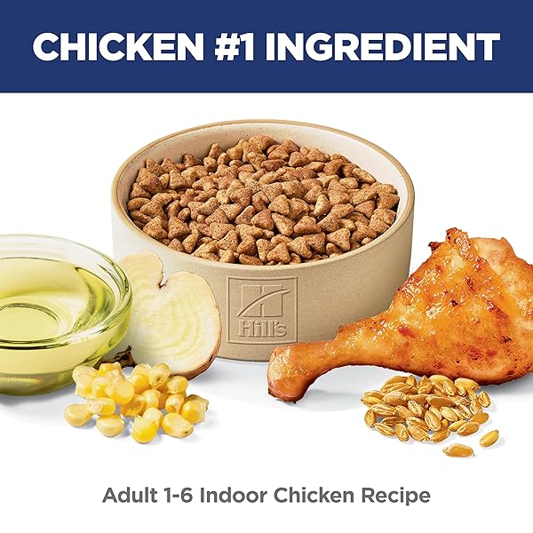 HILL’S SCIENCE DIET INDOOR, ADULT 1-6, EASY LITTER BOX CLEANUP, DRY CAT FOOD, CHICKEN RECIPE, 3.5 LB BAG