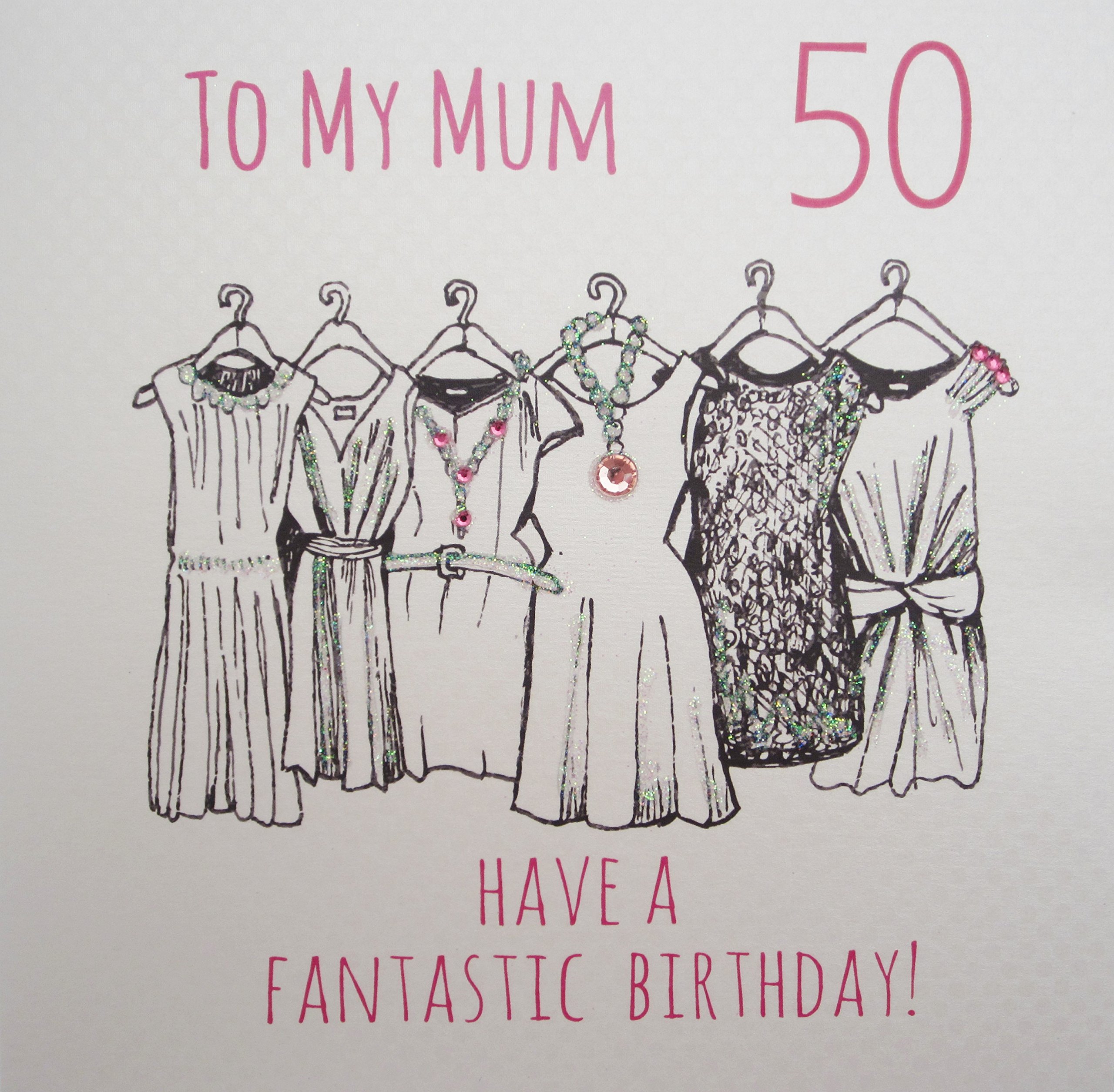 WHITE COTTON CARDS Fantastic, Handmade Mum Birthday Card (Code E25-M50)