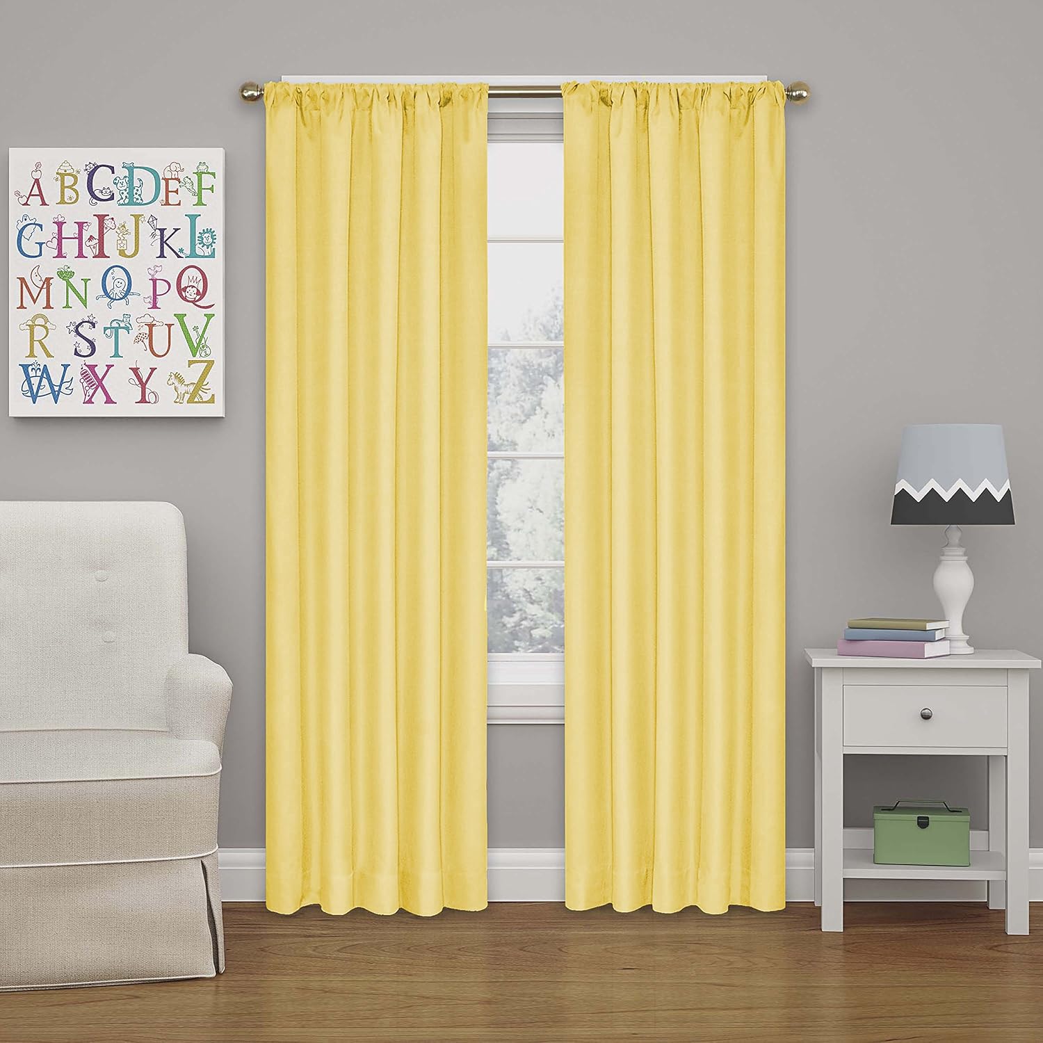 Eclipse Kendall Blackout Curtain, 63", Lemon: Amazon.ca: Home & Kitchen